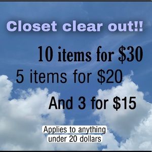 Closet clear out!